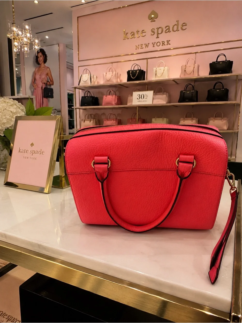Kate Spade Perri Lane "Delaney" Bubbles Leather Satchel Crossbody - Picture 2 of 4